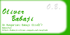 oliver babaji business card